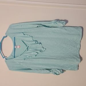 Ruffle long sleeve  shirt